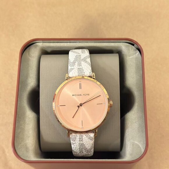 Michael Kors MK7128 Jayne Three-Hand Vanilla Watch - Picture 1 of 5